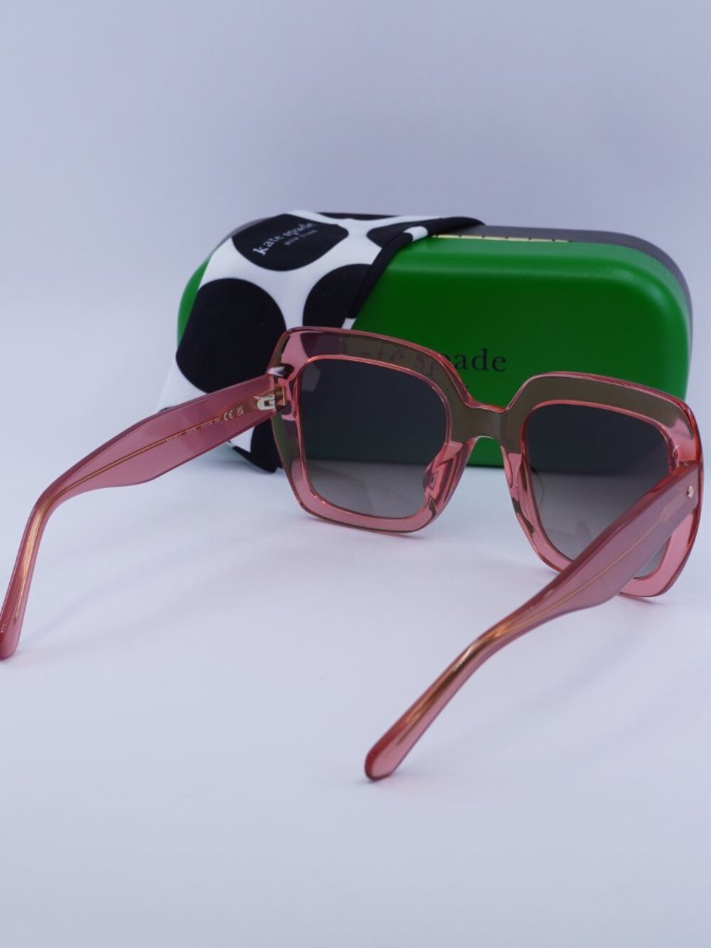 Kate Spade NAOMI/S 0733 HA Square Sunglasses - Transparent Peach /Brown Gradient - Picture 4 of 10